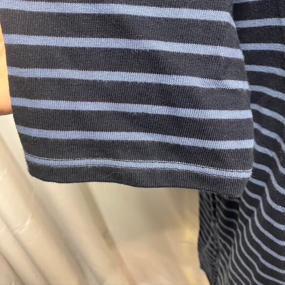 J. Jill Striped Shift Dress Blue Cotton Denim 3/4 Sleeve Women MP Spring Classic - Picture 5 of 16